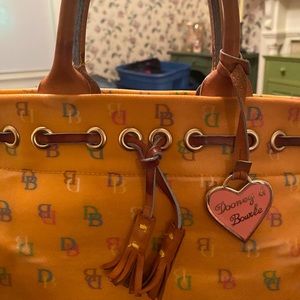Vintage Dooney&Bourke OrangeTangerine Tasseled Bag